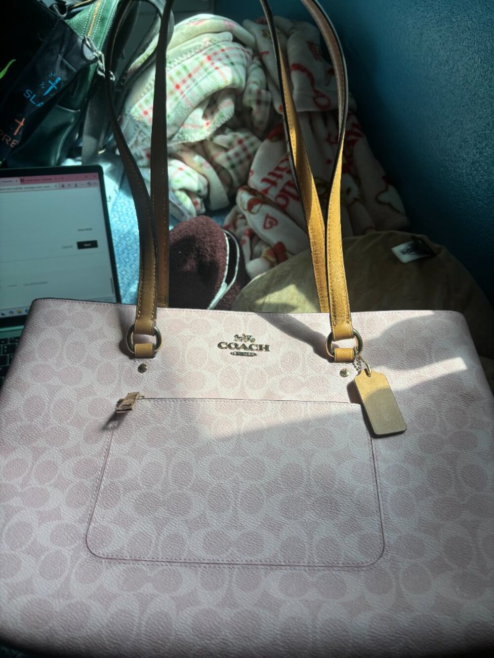 Coach Outlet Station Tote Bag In Signature Canvas - Picture 5 of 7